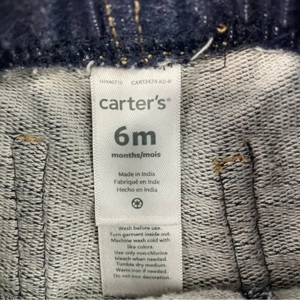 Carter’s Denim Blue Jeans Size 6 Months cotton